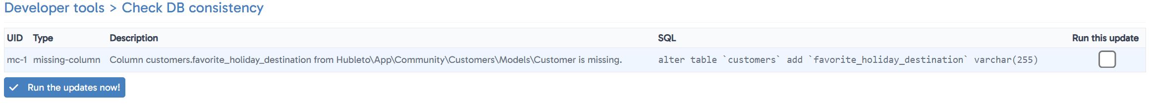 Adding custom column to database